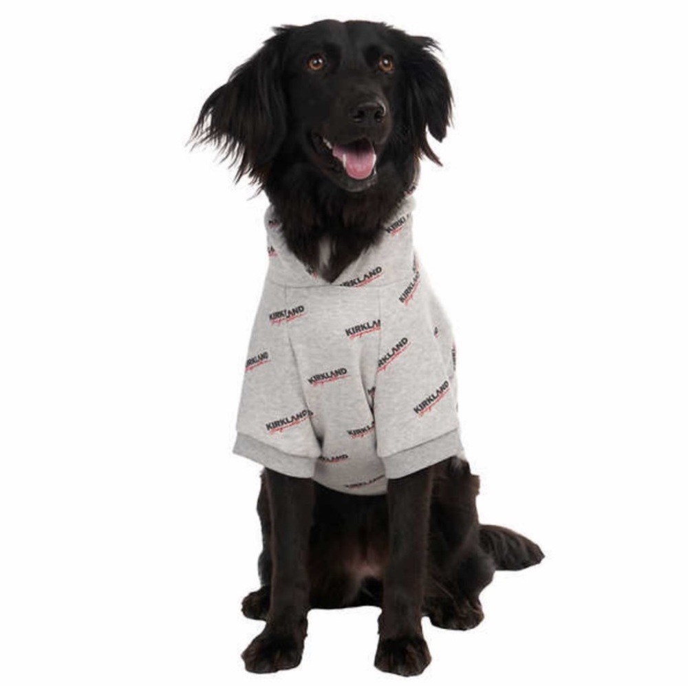 Kirkland Signature Logo Pet Hoodie for Dog / Cat - GRAY size M